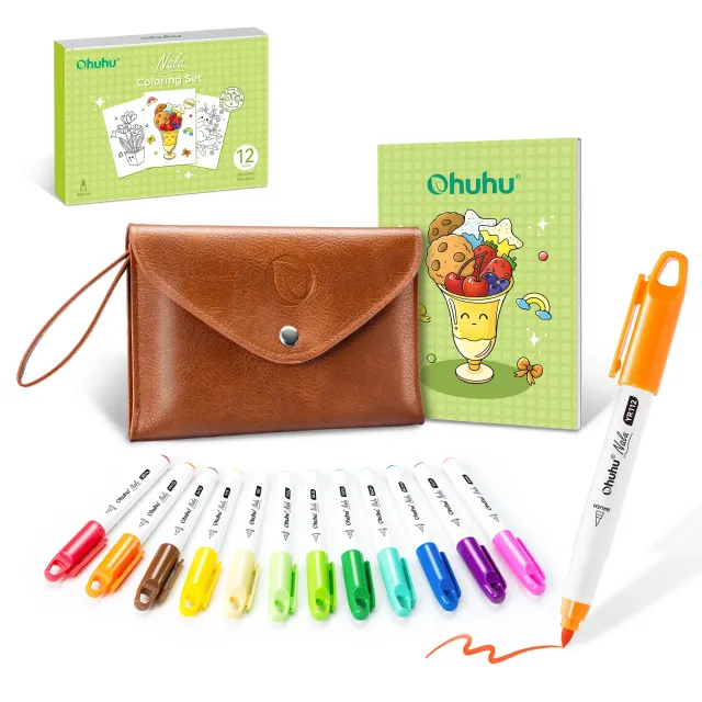 Nalu Travel Coloring Kit - 12 farger