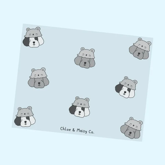Beskyttelsesark til fargelegging – Chloe & Maisy